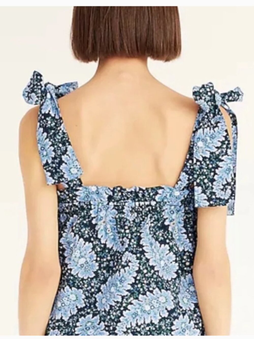 J. Crew Collection tie-shoulder tank in Ratti Pacific blue paisley M - Picture 2 of 10